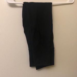 Black athletic Capri’s w see through stripes